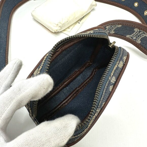CELINE Blue Pouch - Picture 10 of 14